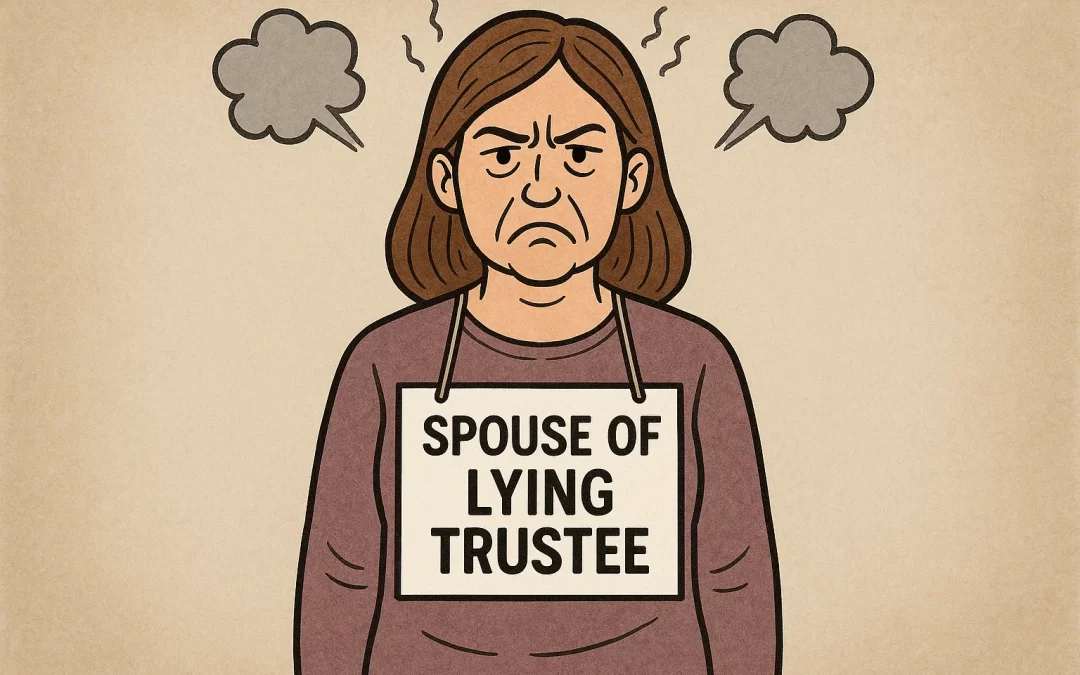 Can a spouse be held liable for a lying trustee?