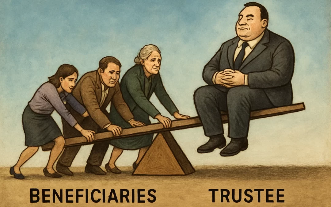 Why are Beneficiaries at a disadvantage versus Trustees in a probate case?