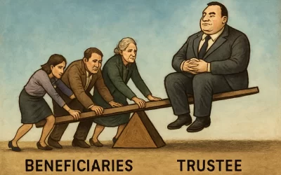 Why are Beneficiaries at a disadvantage versus Trustees in a probate case?