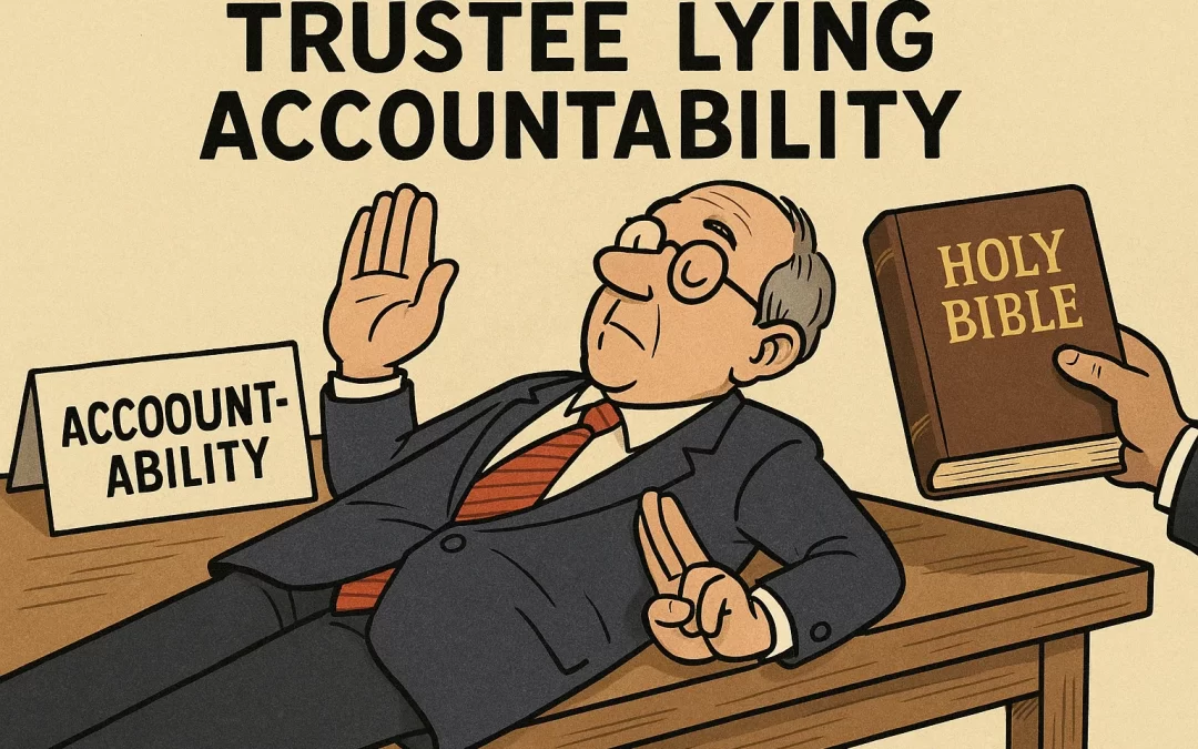 Example of a probate hearing where a trustee is held accountable for lying