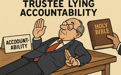 Example of a probate hearing where a trustee is held accountable for lying