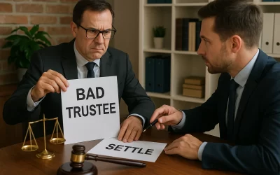 Strategy on getting a trustee to settle before having to go to trial